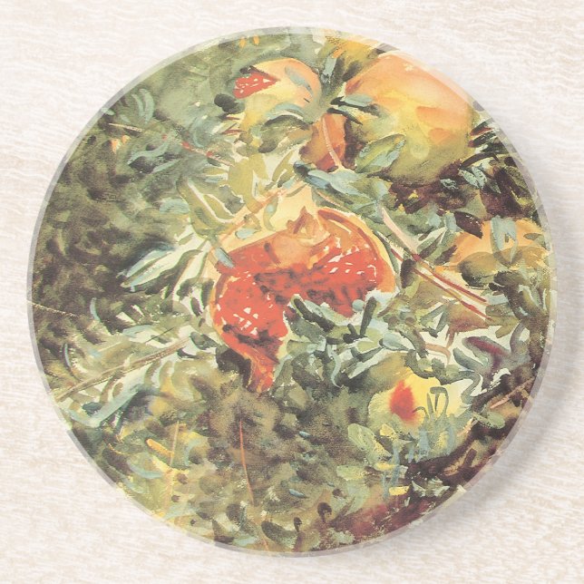 Pomegranates II by John Singer Sargent Coaster (Front)