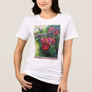 Pomegranates of the Autumn Harvest by Alfred Fox Tri-Blend Shirt