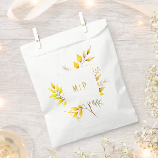 Pomegranates watercolor theme Yellow colors Favour Bag
