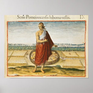 Pomeiooc Elder in a winter garment Poster