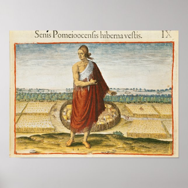 Pomeiooc Elder in a winter garment Poster (Front)