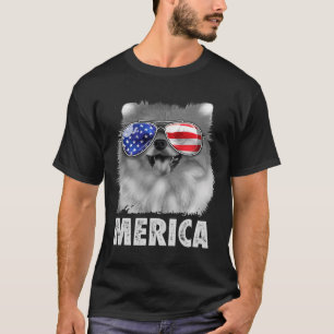 Pomeranian 4th Of July America Men Aamerican Flag T-Shirt