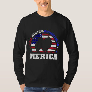 Pomeranian 4th Of July American Flag T-Shirt