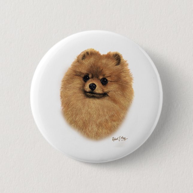 Pomeranian 6 Cm Round Badge (Front)