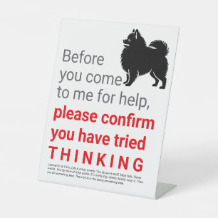 🐾 Pomeranian advice Pedestal Sign