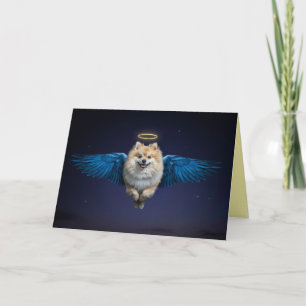 Pomeranian Angel Sympathy Card