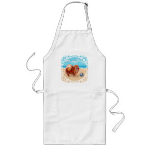 Pomeranian at the Seashore Long Apron
