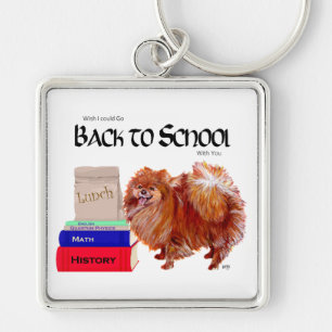 Pomeranian Back to School Key Ring