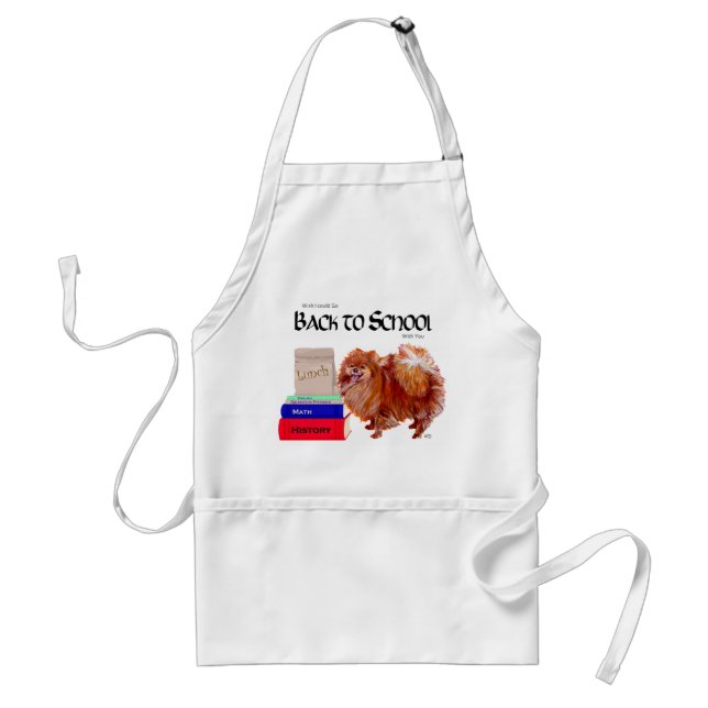 Pomeranian Back to School Standard Apron (Front)