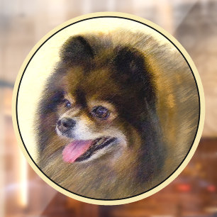 Pomeranian Black and Tan Painting Original Dog Art