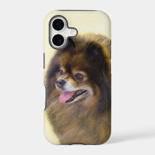 Pomeranian Black and Tan Painting Original Dog Art