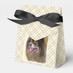 Pomeranian Black and Tan Painting Original Dog Art Favour Box