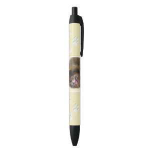 Pomeranian Black and Tan Painting Original Dog Art Ink Pen