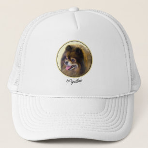 Pomeranian Black and Tan Painting Original Dog Art Trucker Hat