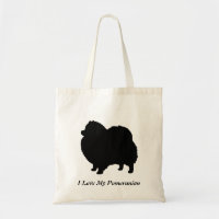 Pomeranian Black Dog Silhouette Custom