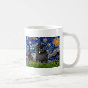 Pomeranian (black) - Starry Night Coffee Mug