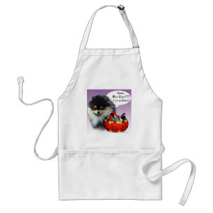 Pomeranian (blktan) Halloween Candy Standard Apron