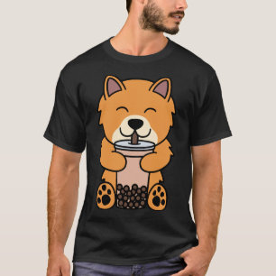 Pomeranian Boba Bubble Milk Tea T-Shirt