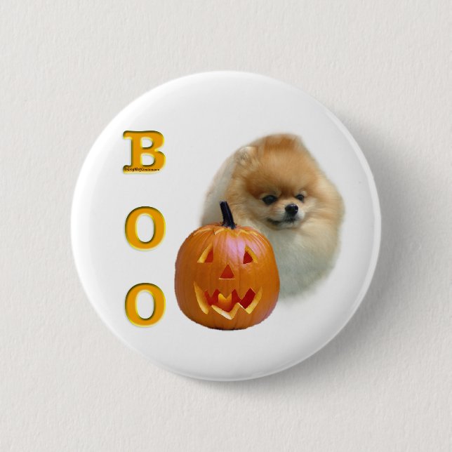 Pomeranian Boo 6 Cm Round Badge (Front)