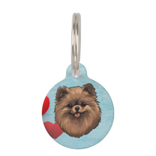 Pomeranian Cartoon   Pet Tag