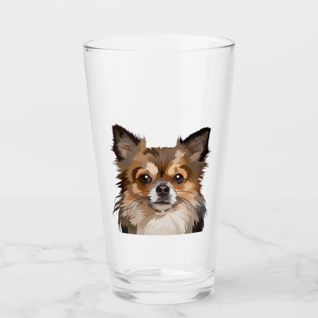 Pomeranian/Chihuahua  Pet Dog Animal  Glass (Front)