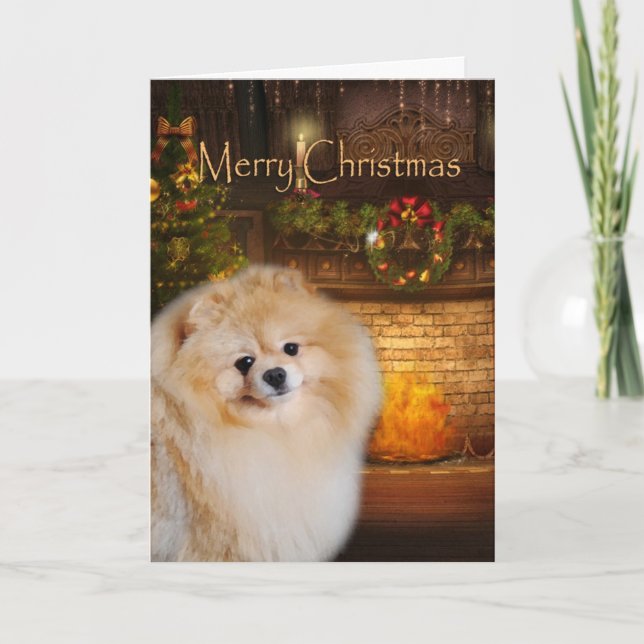 Pomeranian Christmas Card (Front)