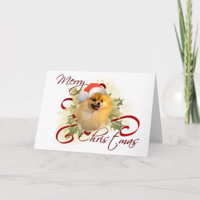 Pomeranian Christmas Card (Front)