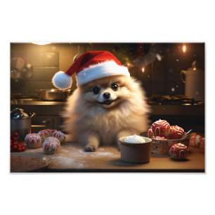 Pomeranian Christmas Cookies Festive Holiday Photo Print