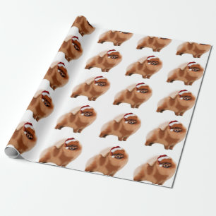 Pomeranian Christmas Gift Wrapping Paper