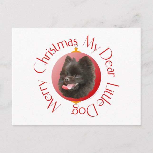 Pomeranian Christmas Holiday Postcard (Front)