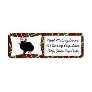 Pomeranian Christmas Return Address Label