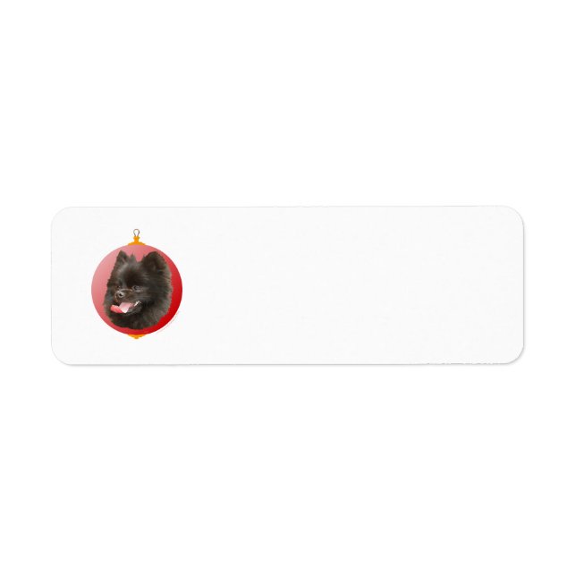 Pomeranian Christmas Return Address Label (Front)