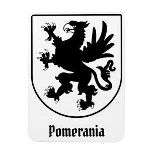 Pomeranian Coat of Arms Black and White Heraldic Magnet