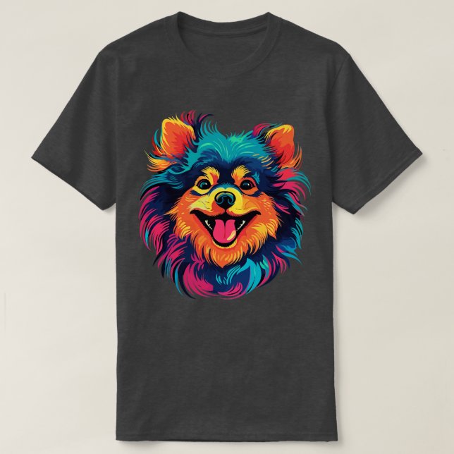 Pomeranian Colouring Book T-Shirt (Design Front)