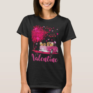 Pomeranian Couple Truck Happy Valentine's Day  T-Shirt