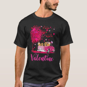 Pomeranian Couple Truck Happy Valentine's Day T-Shirt