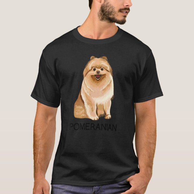 Pomeranian Crazy Dog T-Shirt (Front)