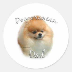Pomeranian Dad 2 Classic Round Sticker