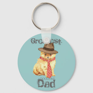 Pomeranian Dad Key Ring