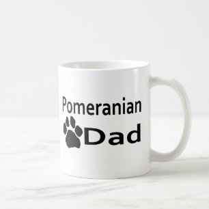 Pomeranian Dad Paw Print Coffee Cup Mug