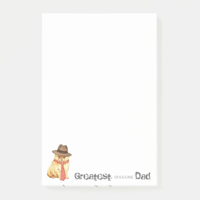 Pomeranian Dad Post-it Notes (Front)