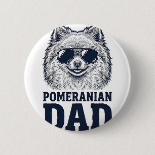 Pomeranian Dad Vintage Engraving Dog Lover Design_ 6 Cm Round Badge