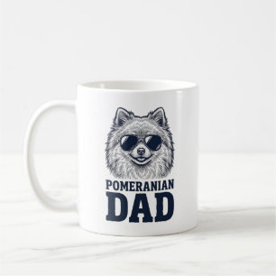 Pomeranian Dad Vintage Engraving Dog Lover Design_ Coffee Mug