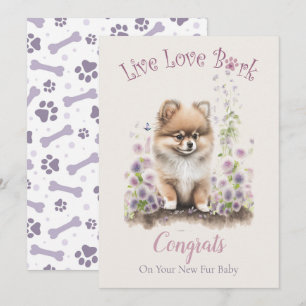 Pomeranian Dog Adoption, Gotcha Day Card