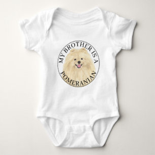 Pomeranian Dog Baby Bodysuit