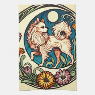 Pomeranian Dog Breed Tea Towel