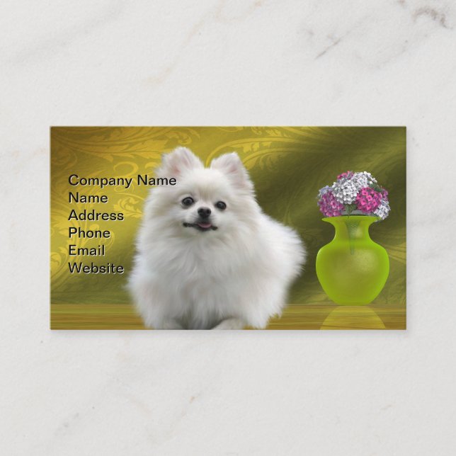 Pomeranian Dog Business Card (Front)
