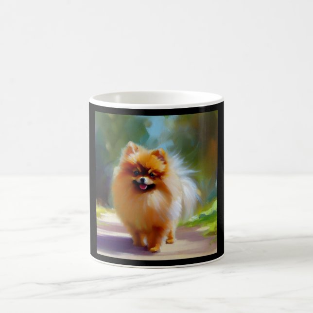 Pomeranian Dog Coffee Mug (Center)