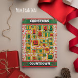Pomeranian Dog Countdown Christmas Advent Calendar Holiday Card<br><div class="desc">Pomeranian Dog Countdown Christmas Advent Calendar Holiday Card features a watercolor of a Pomeranian with a Christmas hat and a Christmas scarf. Funny design for Dog Lovers!</div>