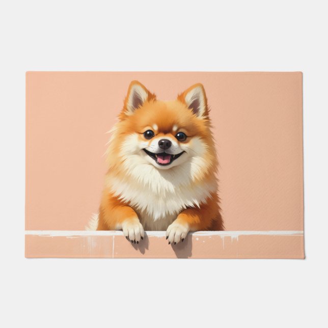 Pomeranian Dog Doormat Art (Front)
